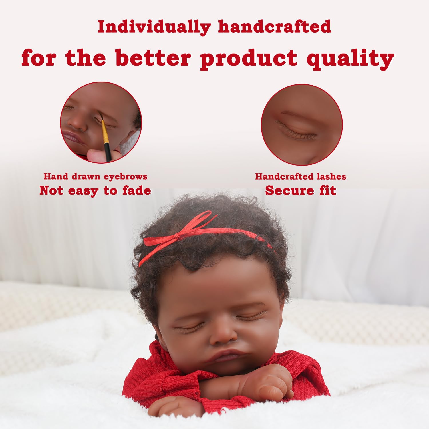 CHAREX Reborn doll lip detail enhancing expression for nurturing play scenes