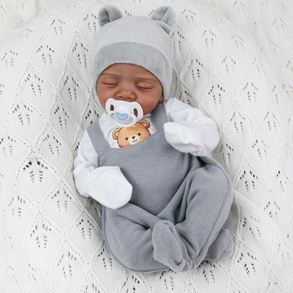 CHAREX Reborn doll mottled skin tone adds lifelike realism for quiet play.