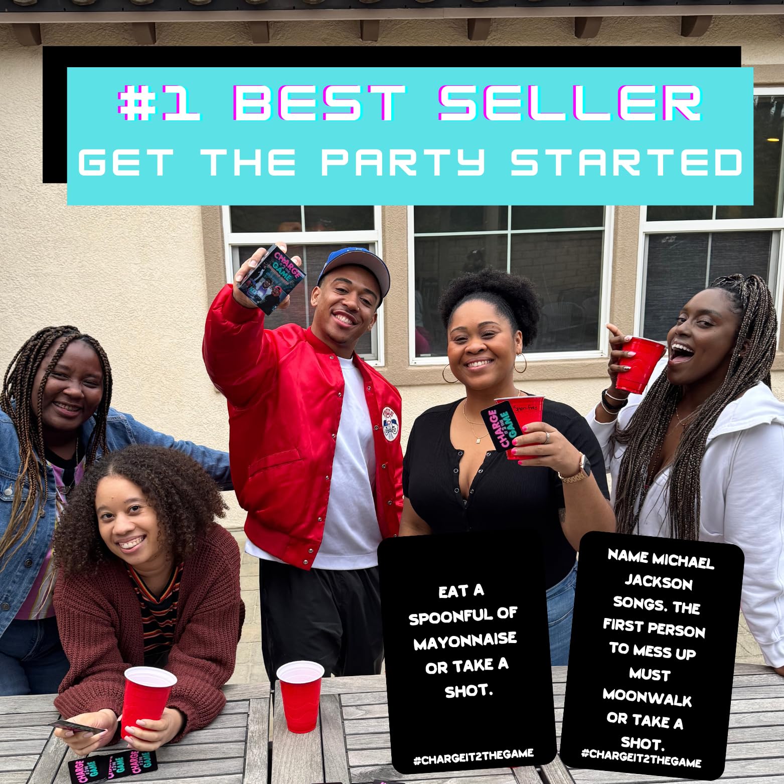 Charge It 2 The Game bachelorette party setup image shows a lively celebration and bonding