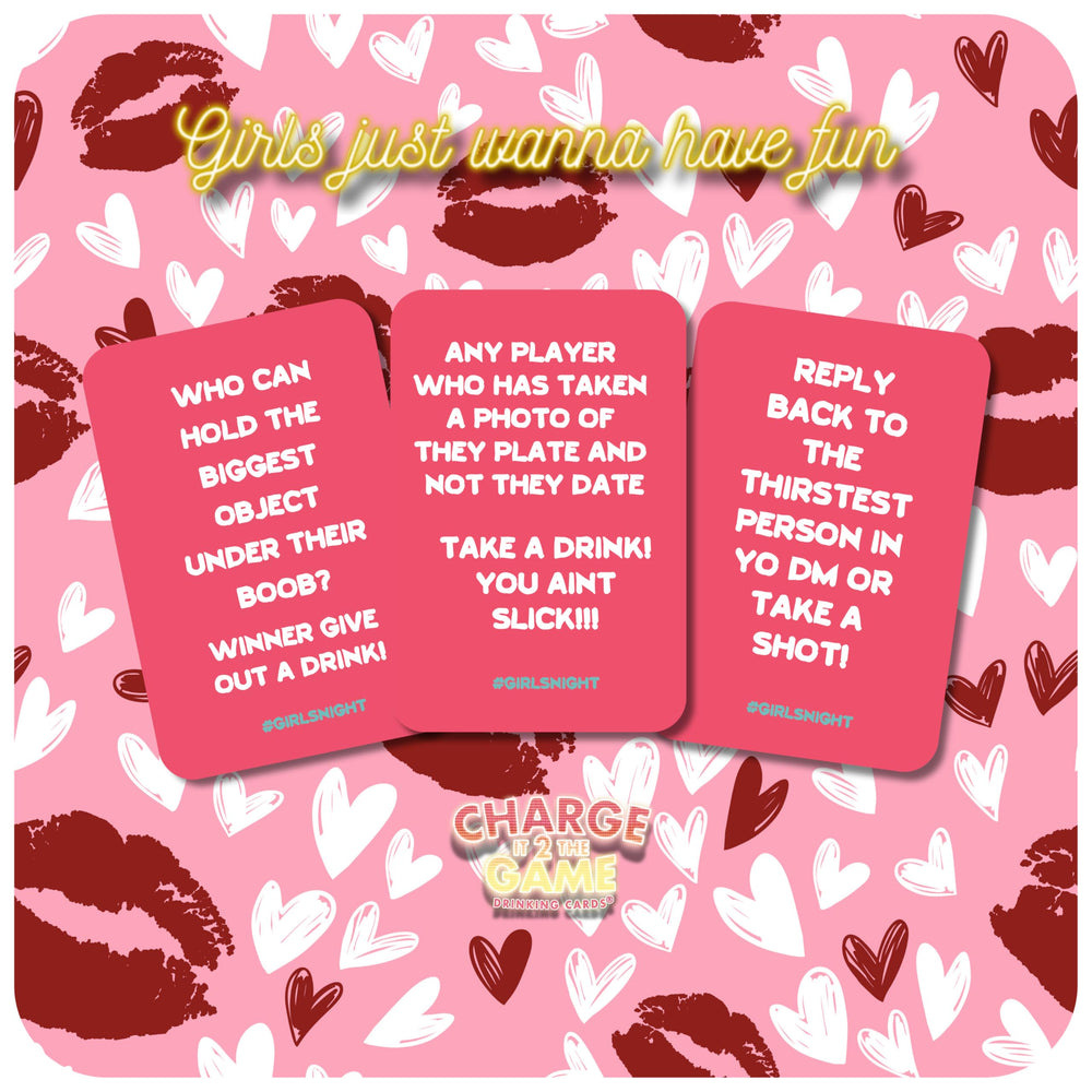 Charge It 2 The Game Girls Night Edition compact travel case for on-the-go fun.