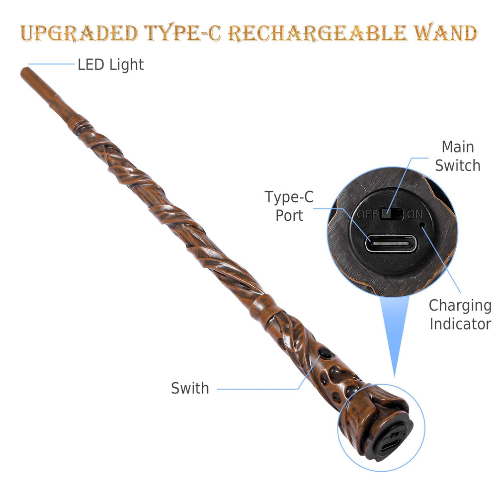 CharmFields Blossom Wand 5-color lighting highlights all colors for storytelling moments.