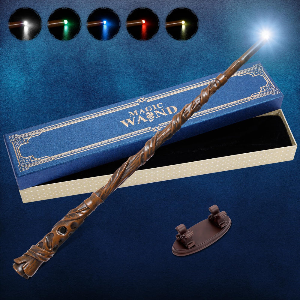 CharmFields Blossom Wand front view glows with floral detail for magical cosplay moments.
