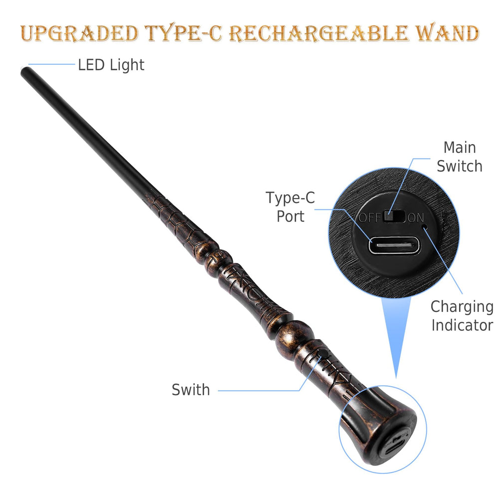 CharmFields wand includes a mini resin stand for elegant display.