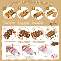 Charniol puzzle box with tactile unboxing experience and clever storage.