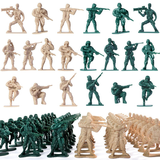 CHAXUNTEN army men green-yellow poses 01 ideal for imaginative play