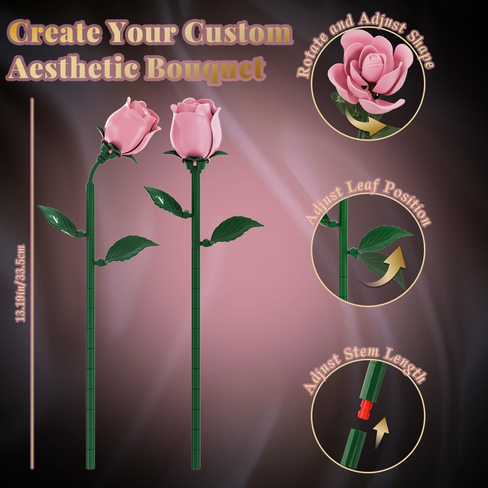 CHBOMTELEY rose stems cut to fit any vase height