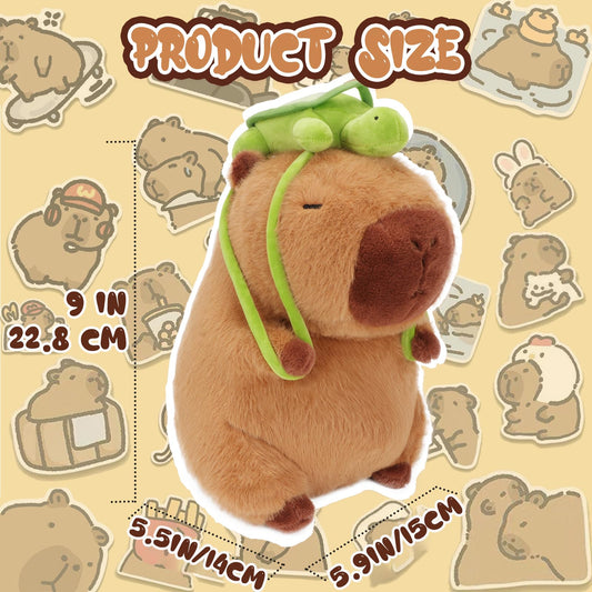CHDBLOCK capybara plush face close-up, expressive eyes inviting cuddles.