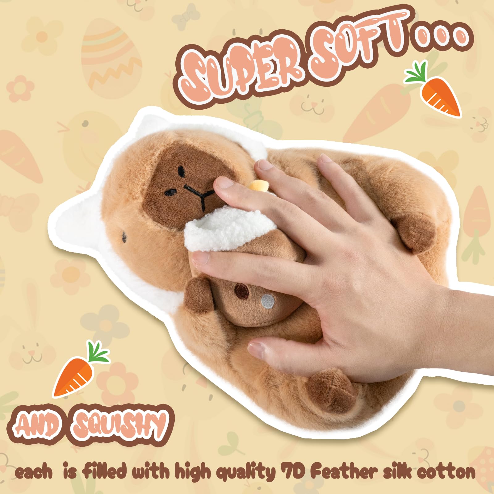 CHDBLOCK Kawaii Capybara stuffed animal, playful design sparks smiles and imagination