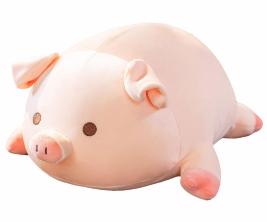 CHDGIOHA pig plush face close-up shows soft fabric and cute expression