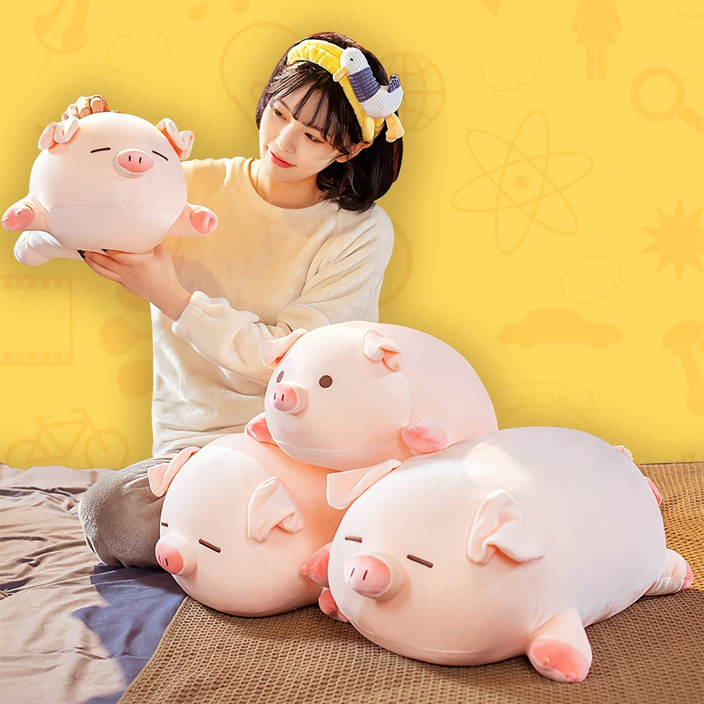 CHDGIOHA pig plush size 15.7in for scale and comfort