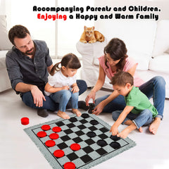 Chdousha outdoor-ready floor game mat on grass or sand.