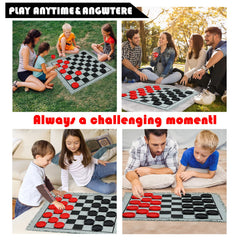 Chdousha giant checkers 24 pieces in red and black.