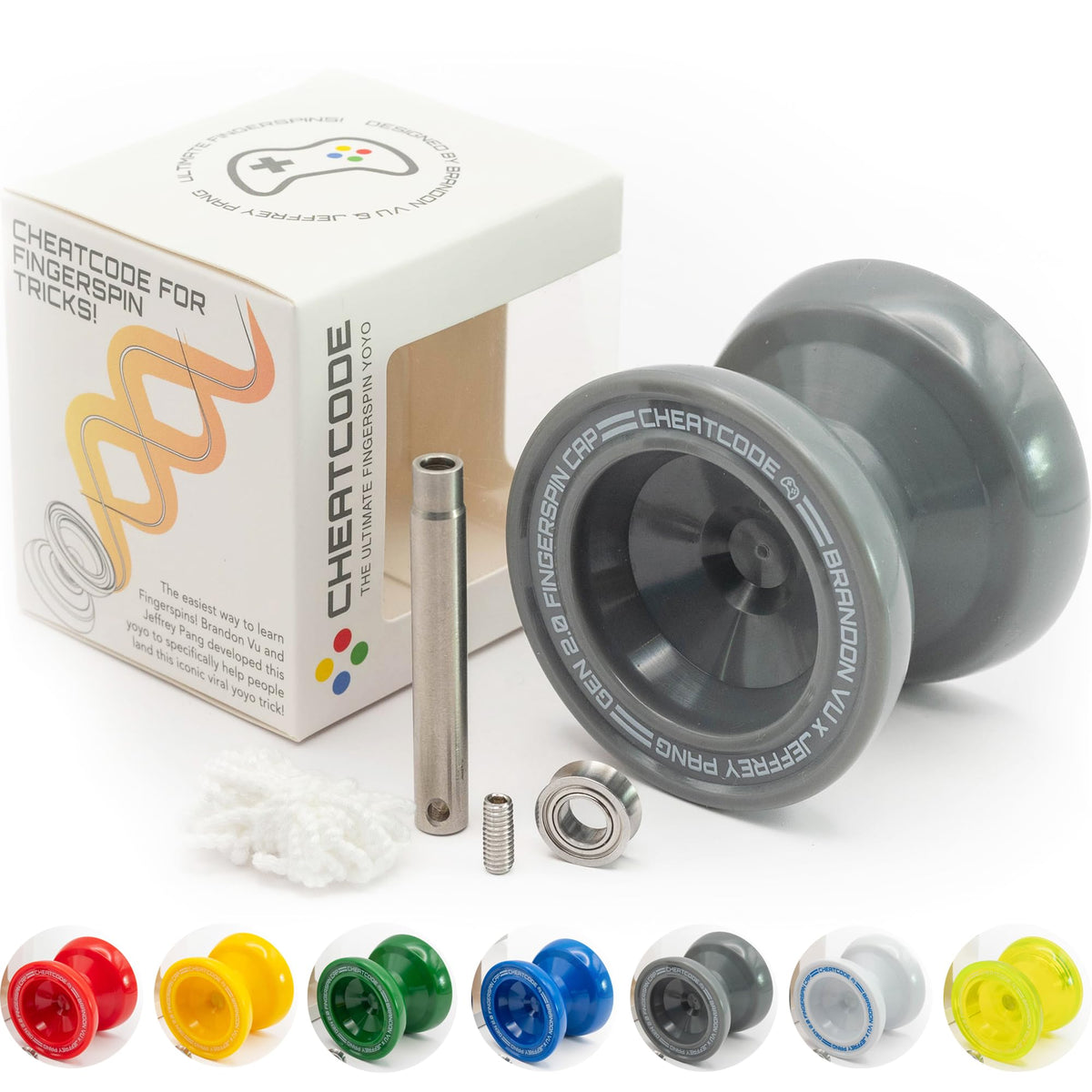 CHEATCODE Yoyo Brandon Vu with auto orientation cap for stable spins in any angle.