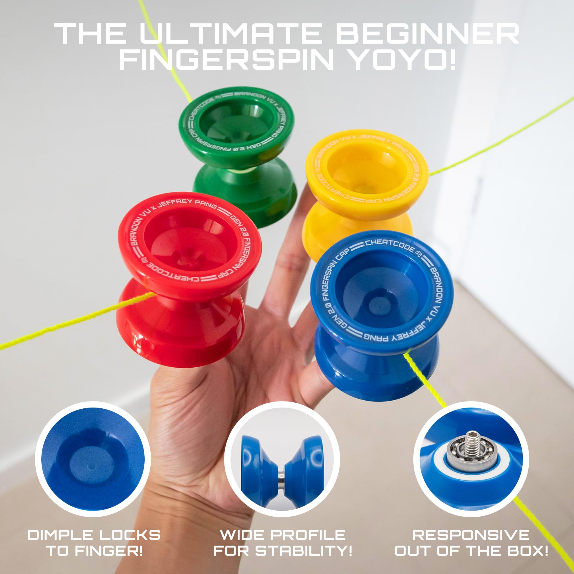 CHEATCODE Yoyo held in hand performing a trick to boost focus and coordination