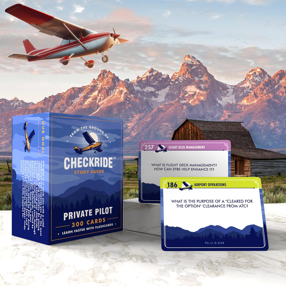 Checkride Study Guide gift-pack for Private Pilot VFR exam prep and gift-ready bundle.