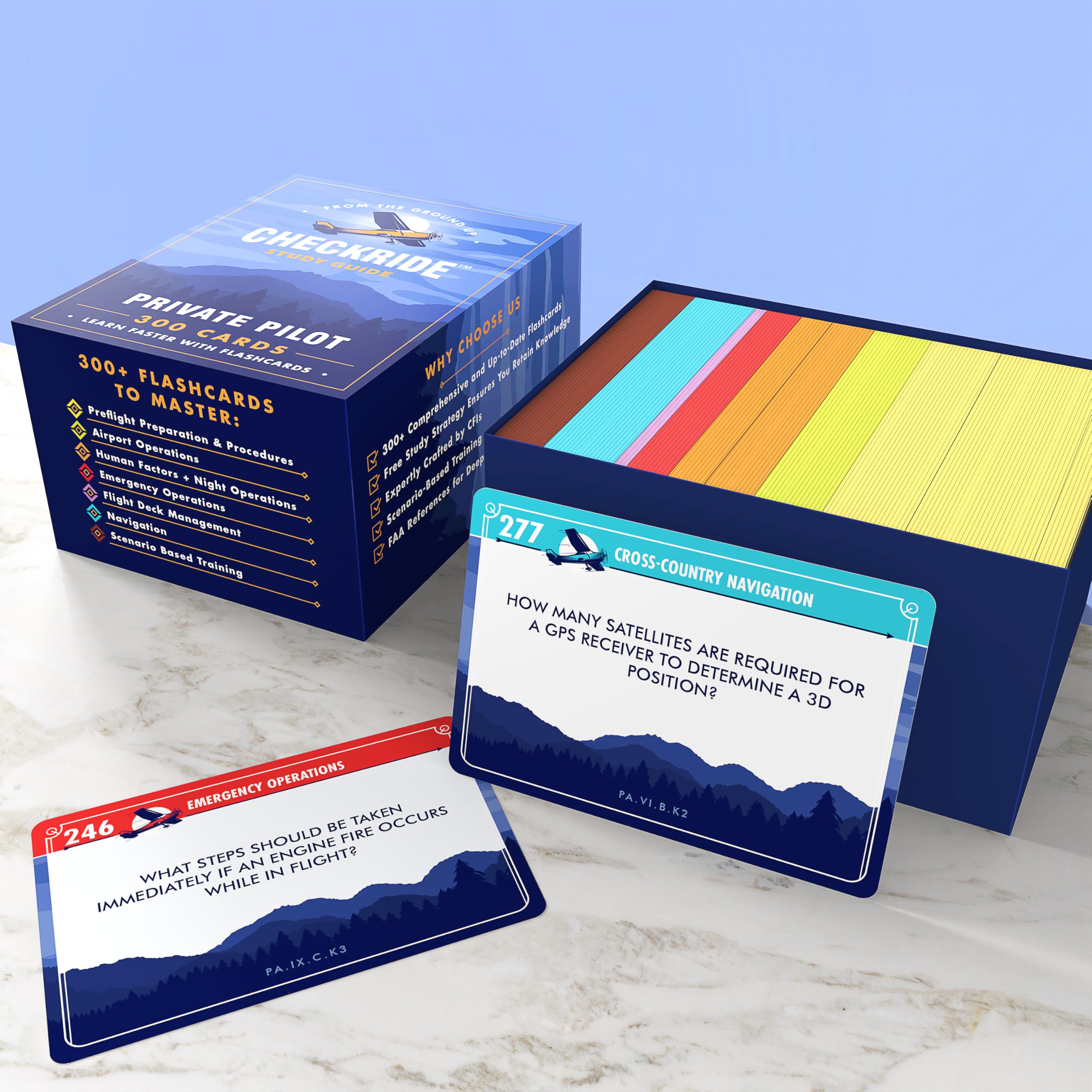 Checkride Study Guide flashcards include FAA references on each card for deeper exploration.