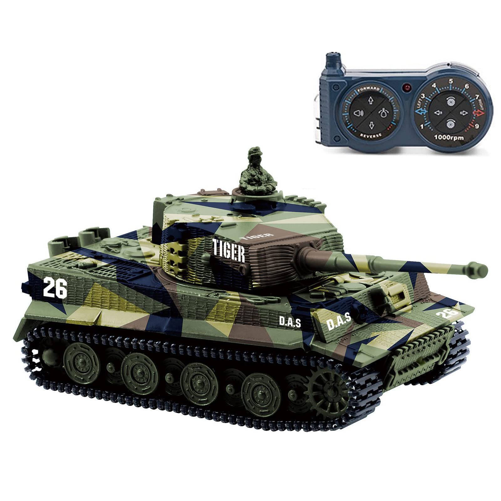 Cheerwing Tiger I Panzer RC tank front view showing detailed scale realism for display and play