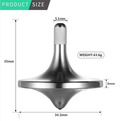 CHEETOP large-diameter spinning top demonstrates extended spins on the crystal base.