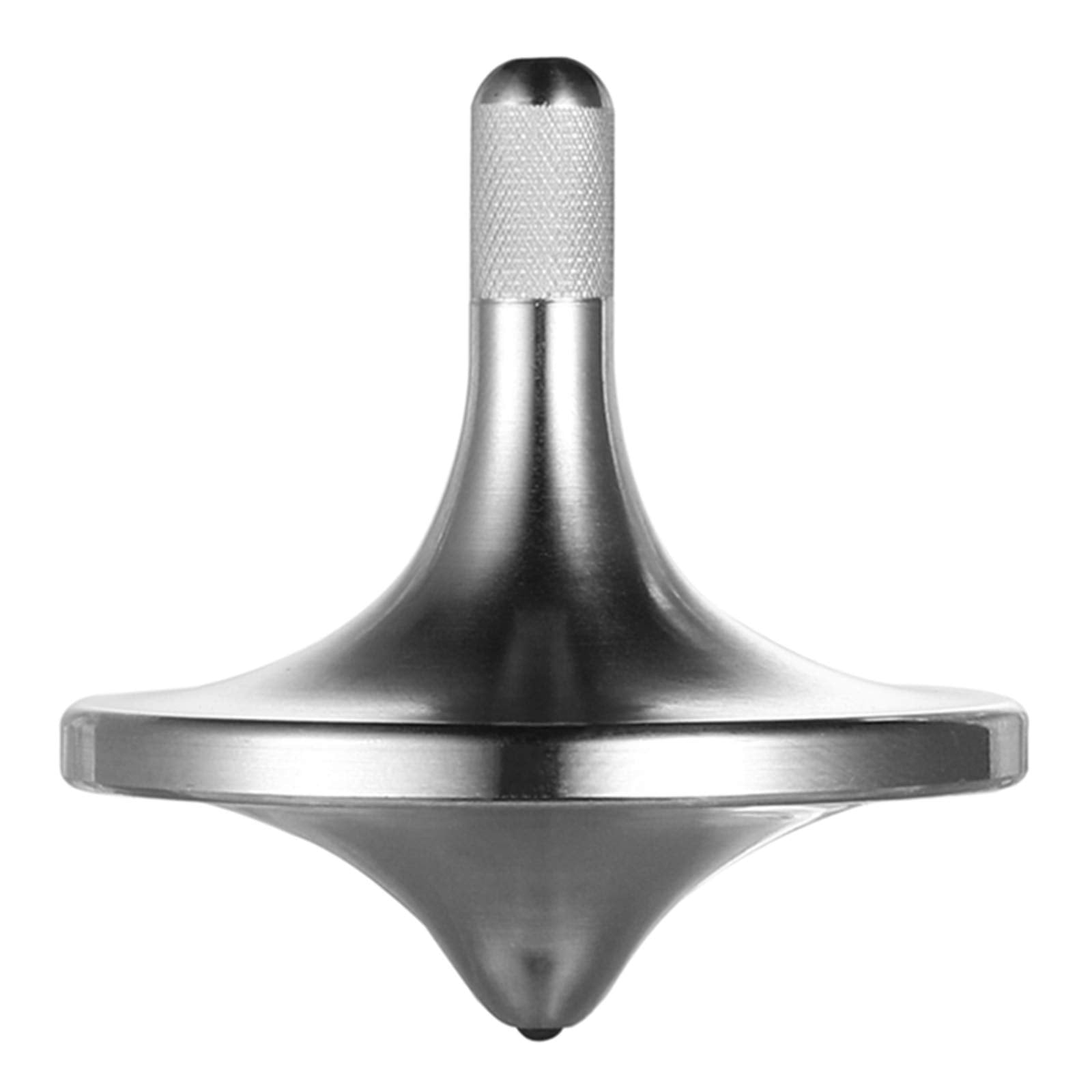 CHEETOP stainless steel spinning top resting on its base, highlighting smooth balance and focus