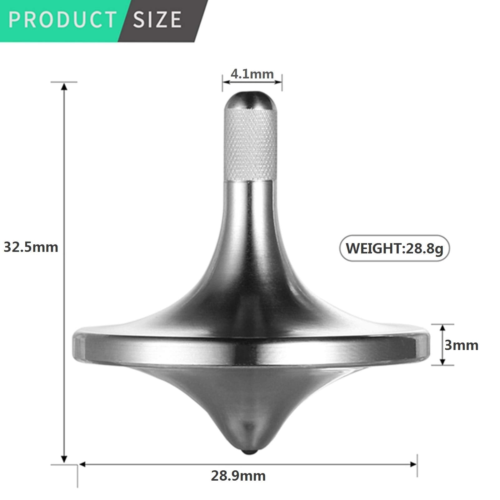 CHEETOP spinning top with concave base, demonstrating precision balance for long spins