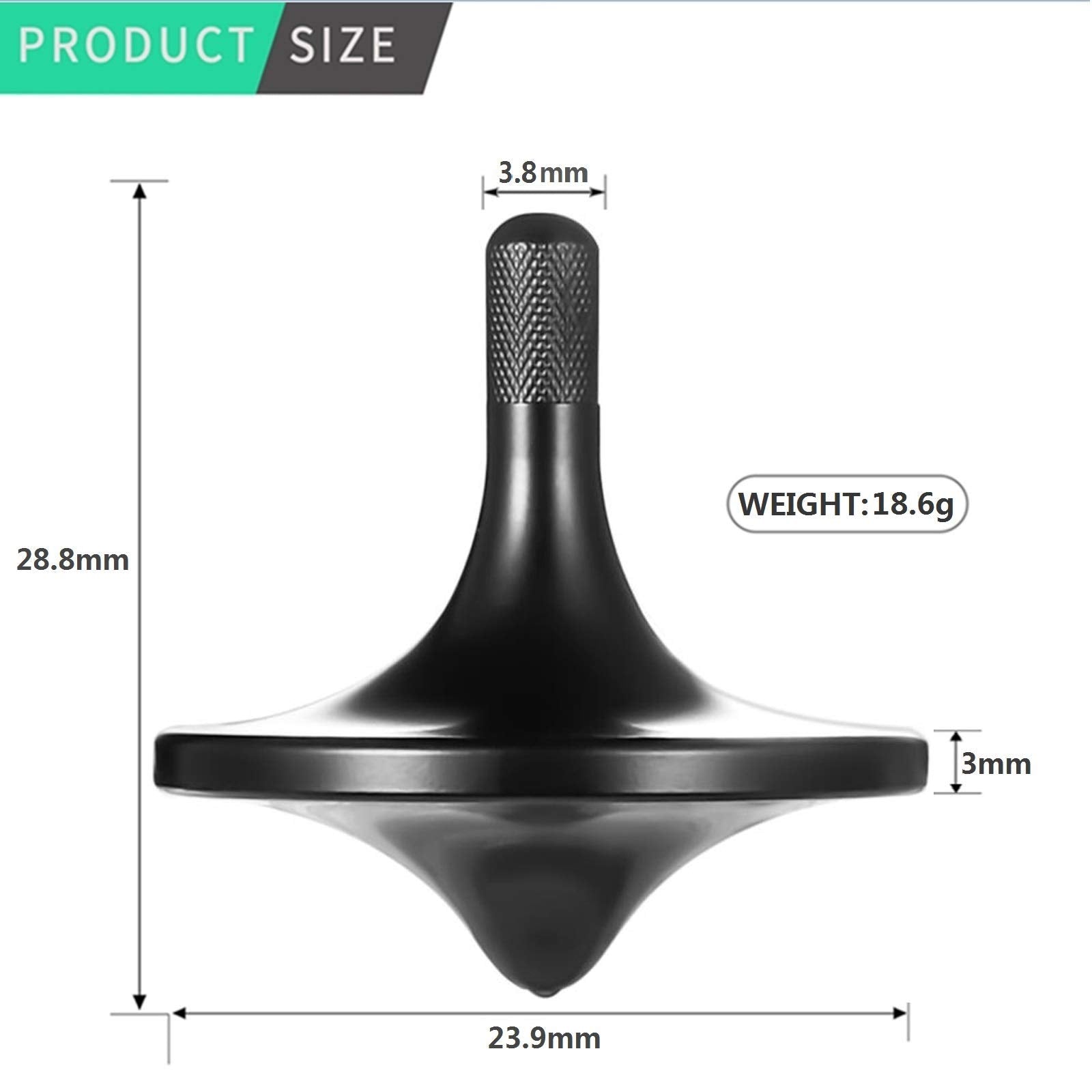 CHEETOP large spinning top shows extended spin time and steady balance.