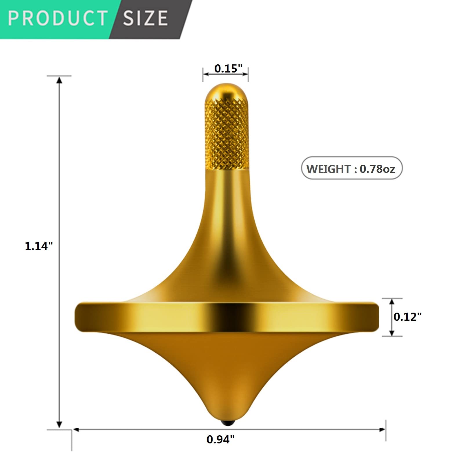 CHEETOP top on concave crystal base showing balance.