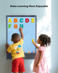 CHEFAN adhesive-backed felt letters cling securely during play.
