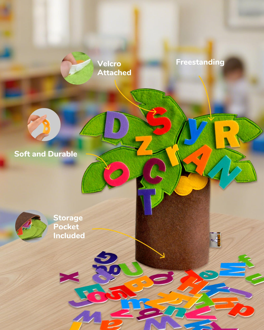 CHEFAN alphabet coconut tree used for circle time activities