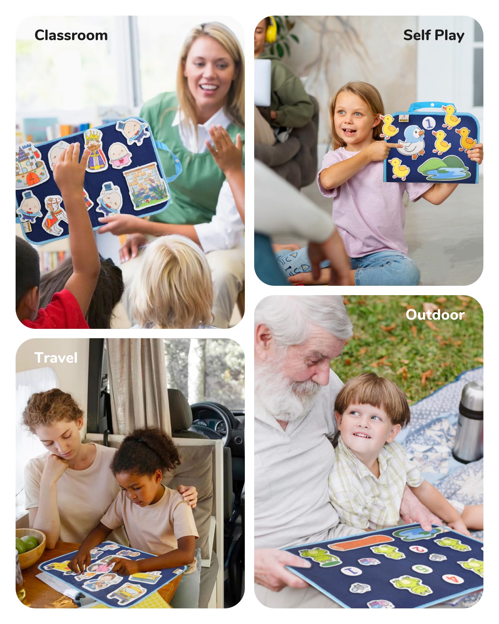CHEFAN baby shark felt characters inspire interactive rhymes