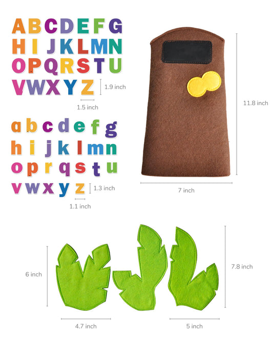 CHEFAN felt coconut tree with letters ready for hands-on alphabet play