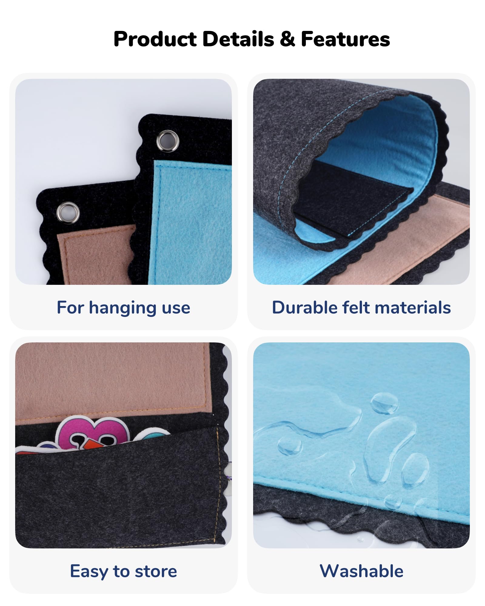 CHEFAN two deep storage pockets keep letters organized and ready.