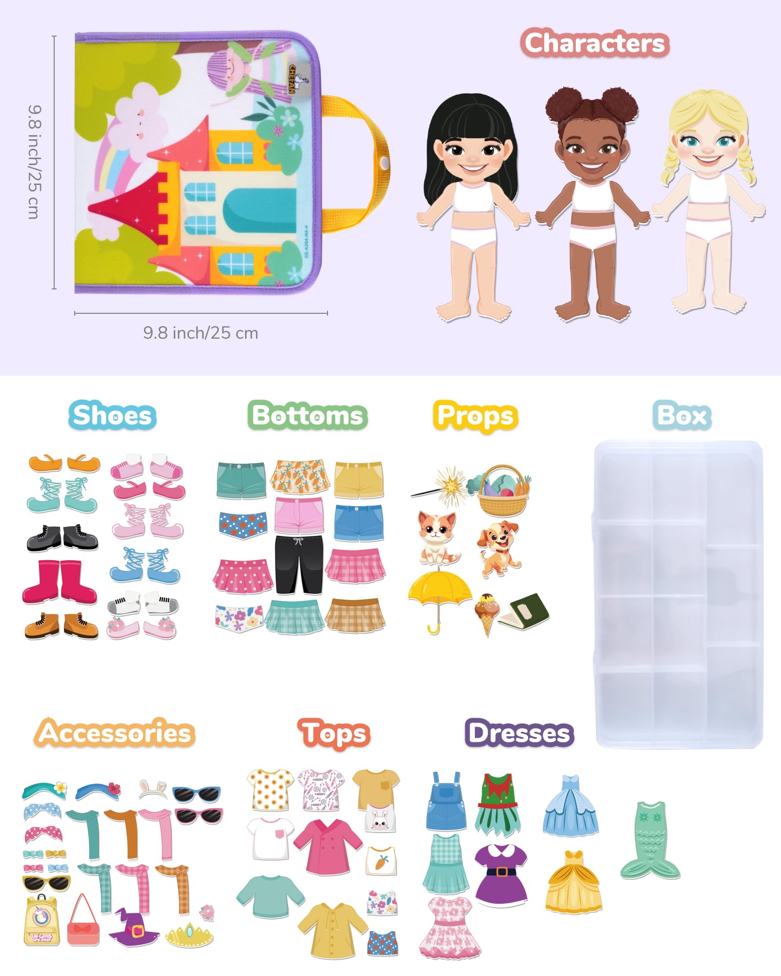 CHEFAN felt storage bag with 11 compartments keeps outfits organized and portable