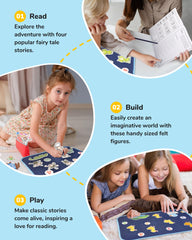 CHEFAN flannel board with pockets supports tidy storage during play