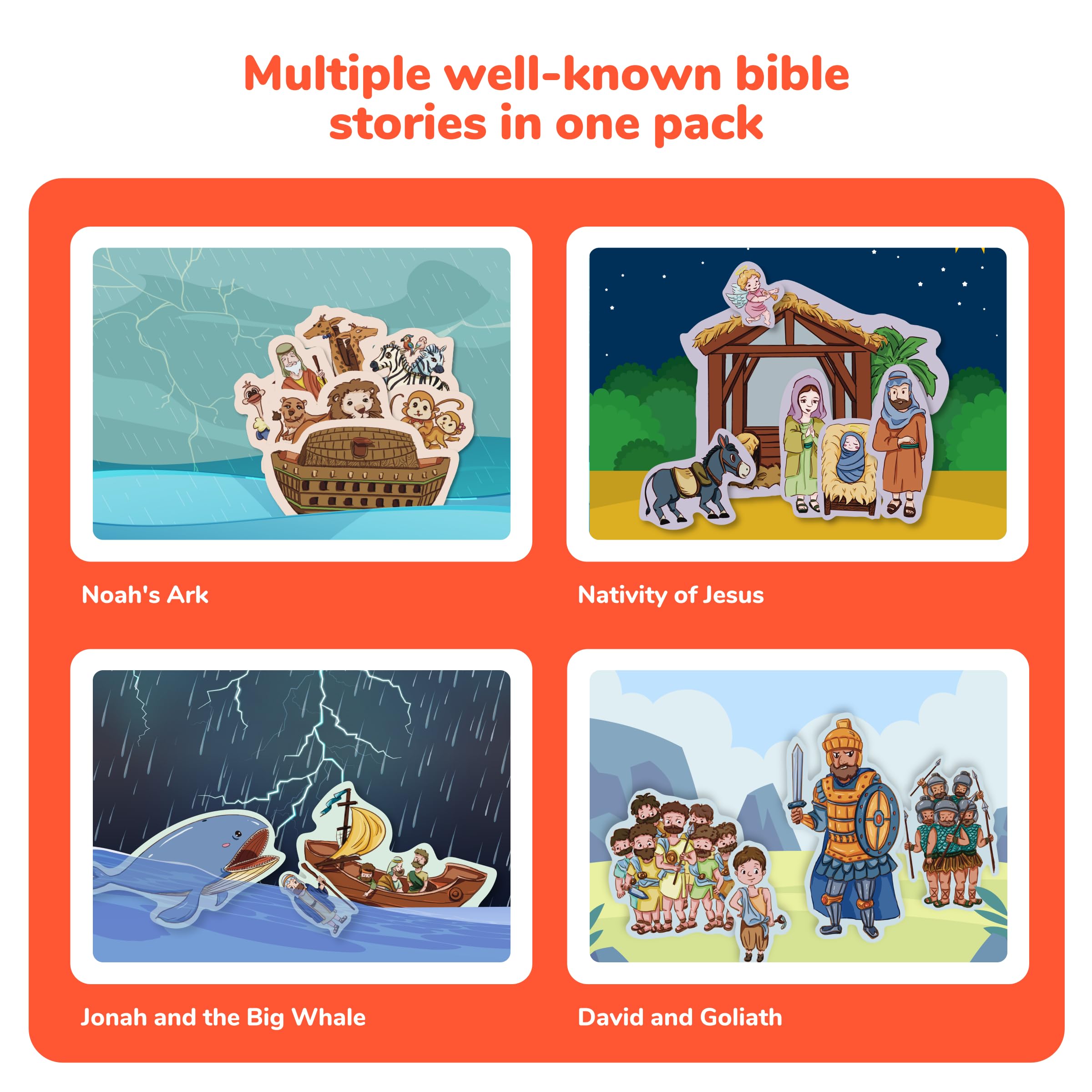 CHEFAN Jonah and the Whale felt pieces for engaging lessons and play