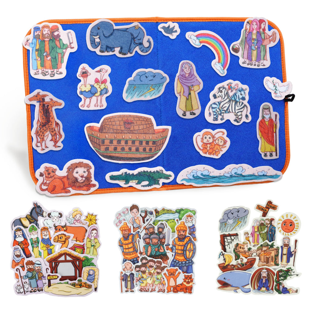 CHEFAN Noah's Ark felt pieces for hands-on Bible storytelling with kids