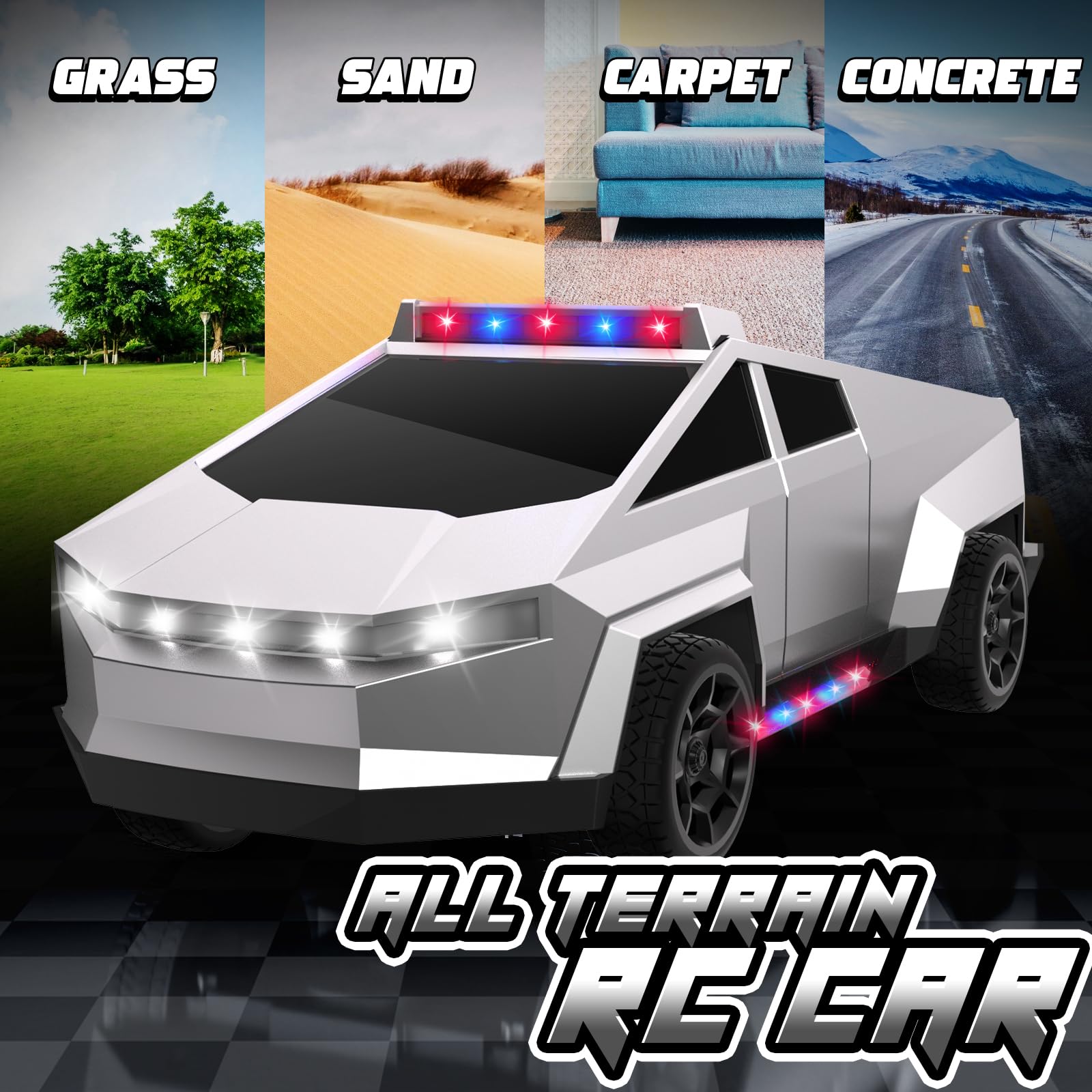 Cheffun monster truck LED lights brighten playtimes and add excitement