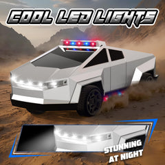 Cheffun monster truck side view shows sturdy 4WD setup ideal for outdoor adventures