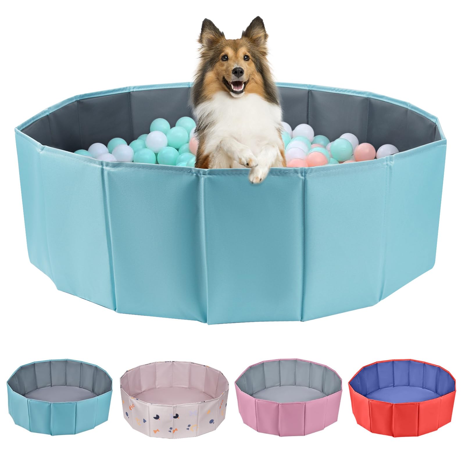 ChengFu dog ball pit assembled indoors for safe, interactive play.