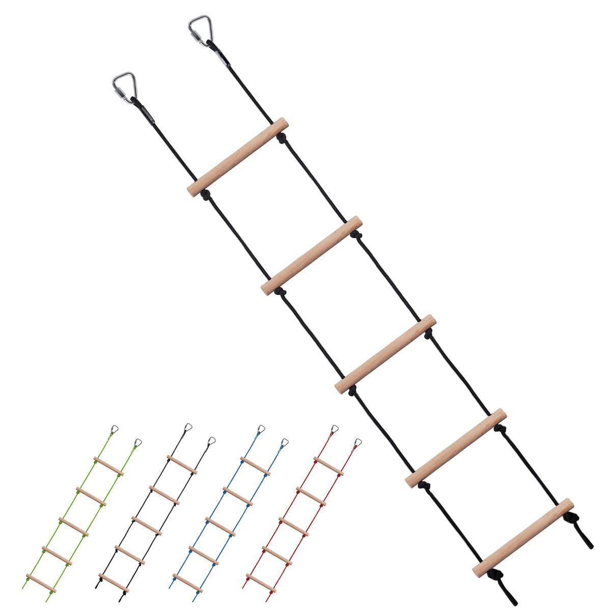 ChengFu kids climbing rope ladder with durable wood and rope for safe play
