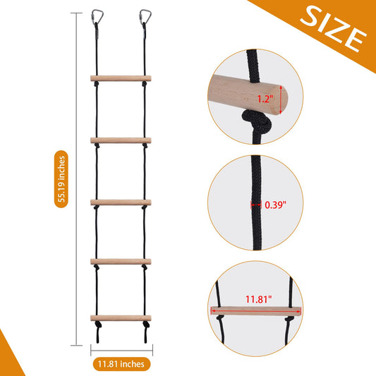 ChengFu rope ladder hanging hook setup enables quick indoor or outdoor use
