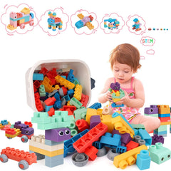 chenxuanbro 78-pcs stem soft blocks for toddlers boost early STEM play