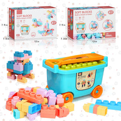 Chenxuanbro colorful soft blocks stacked into a tower support imaginative building sessions.