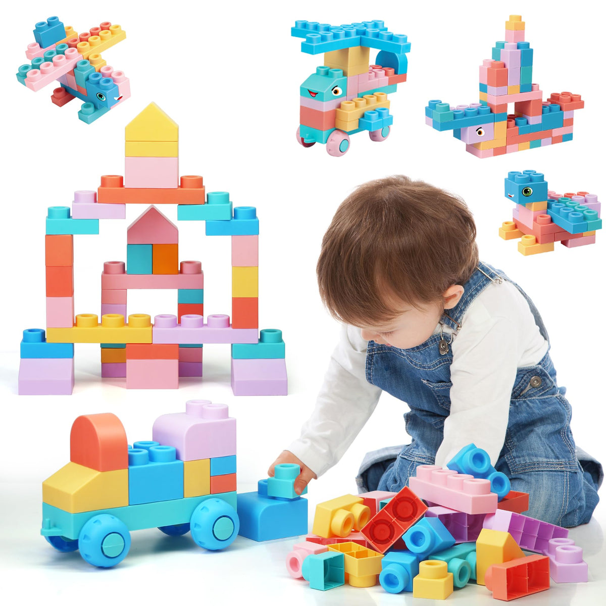 Chenxuanbro soft building blocks assembly for creative play and fine motor skills.