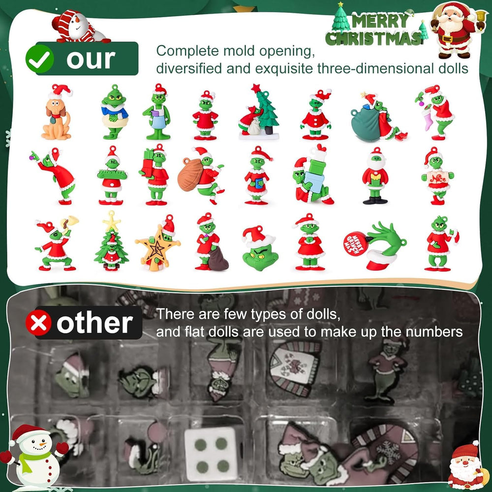 CHENZHOUZAI Christmas monsters figurine brightens shelves as a collectible display.