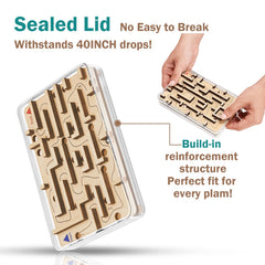 Cherosin beech-core puzzle board with acrylic cover highlighting compact, travel-friendly design.