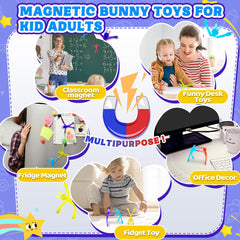 CHESLICR magnetic bunny travel toy orange colorful sensory play on the go