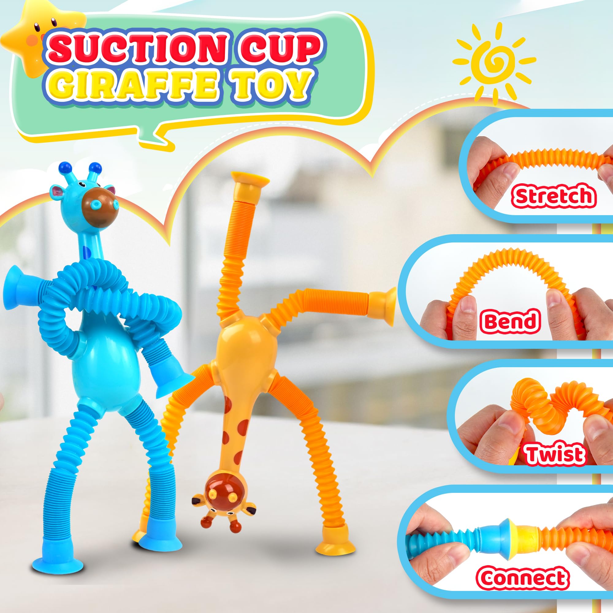 CHESLICR Pop Tube Giraffe B for calm play on the go.