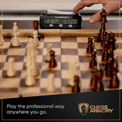 Chess Armory Digital Chess Clock in use during a match illustrating timing in action.