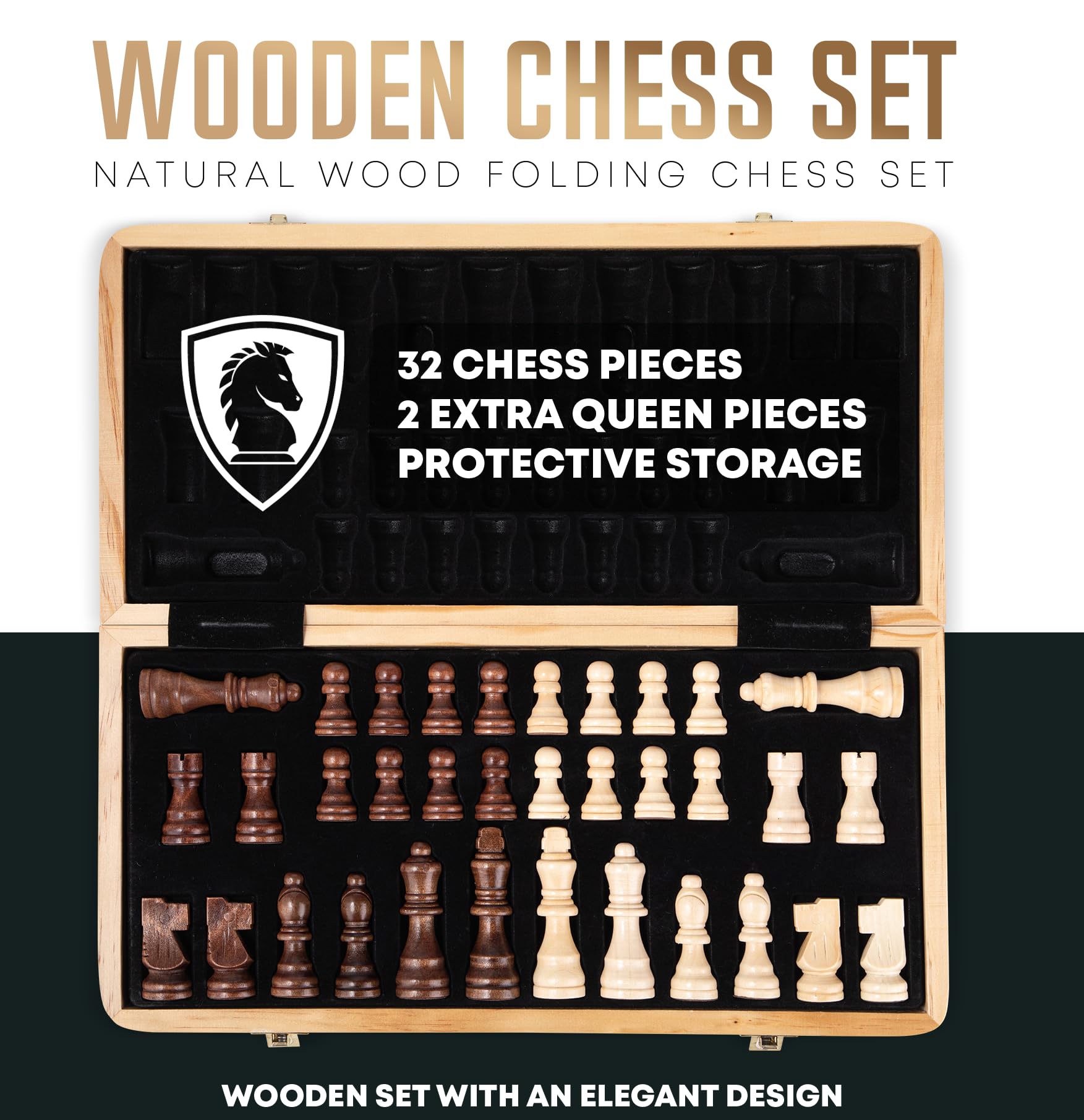 Non-magnetic design of the Chess Armory set for distraction-free play.