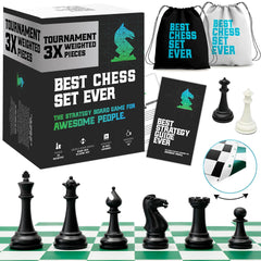 Chess Geeks Best Chess Set Ever double-sided board shown for versatile play